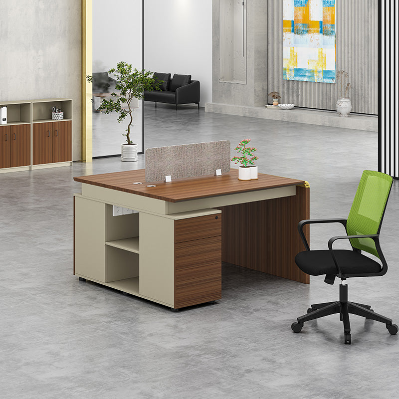 ANDERSON 2 People Back to Back Workstation 1.2M - Australian Gold Oak