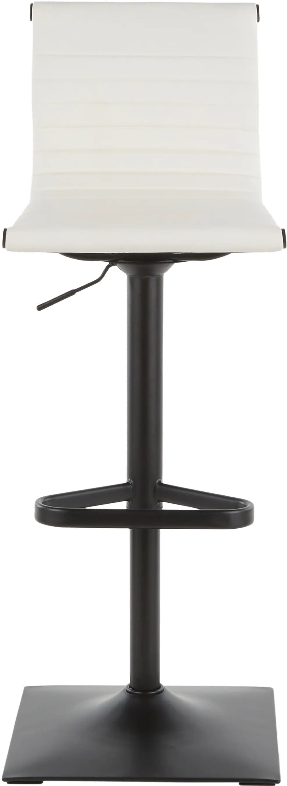 Masters Black and White Adjustable Swivel Bar Stool