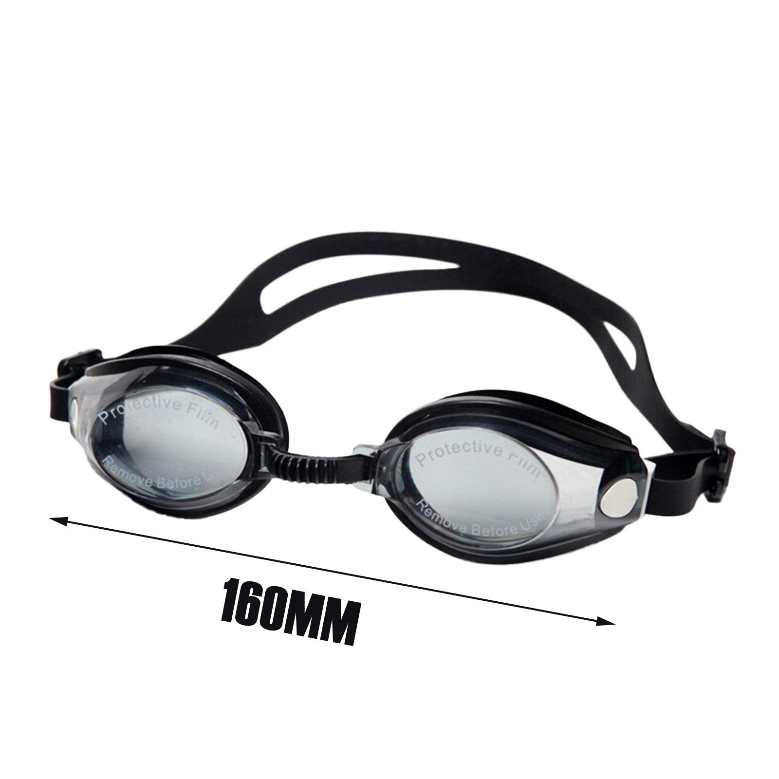 〖WOJER〗Adult Teens Swimming Goggles Silicone Anti-fog And Waterproof Black