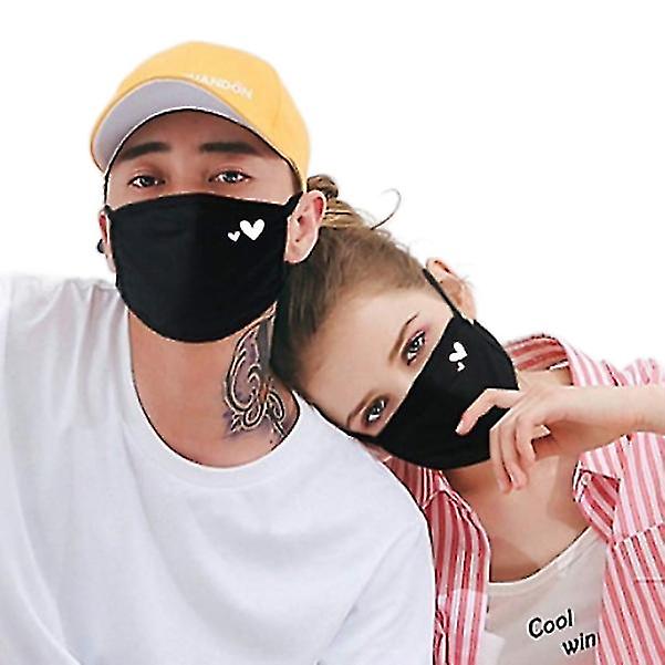 10pcs Couples Heart Face Mask Dust Masks Face Cover Winter Protective Shield