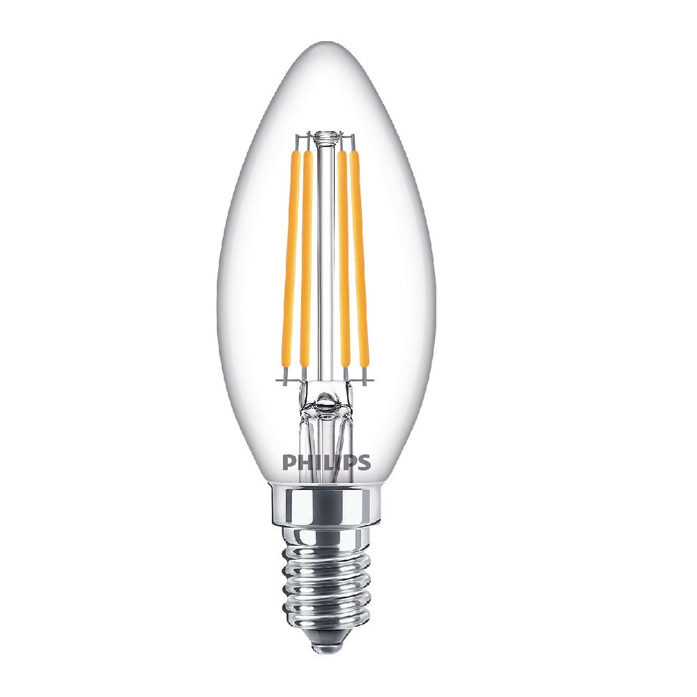 Philips 929002028092 Classic LED Candle 6.5W (60W) B35 E14 Clear Filament 2700k Warm White