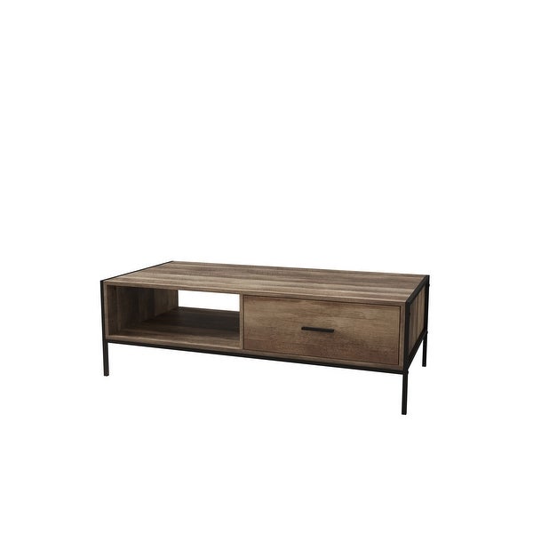 Modern Coffee Table With Drawers And Storage Shelves，Modern Furniture Decor，for Living Room Reception，Easy Assembly