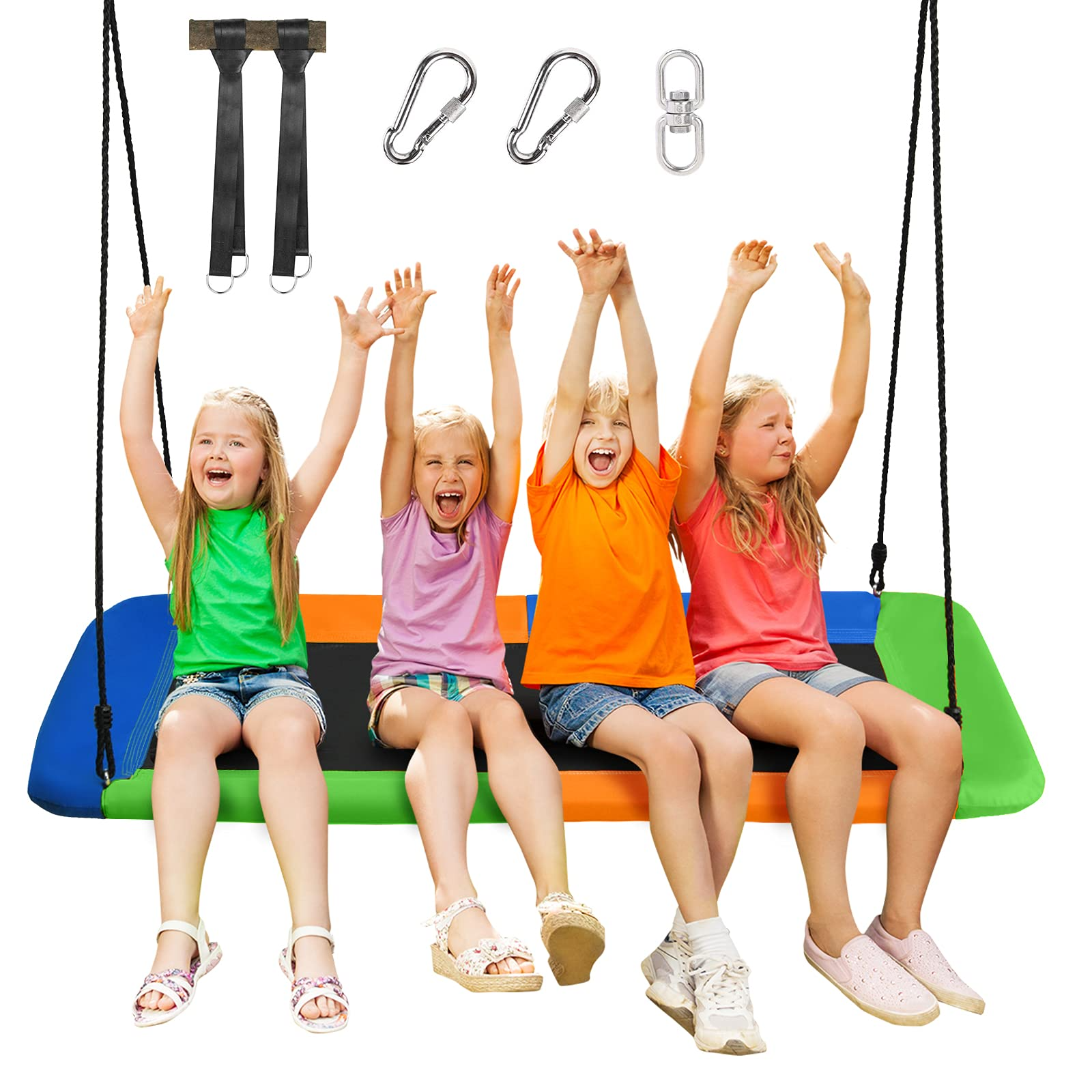 Costzon 700lb Giant 60'' Platform Saucer Tree Swing Set for Kids and Adult