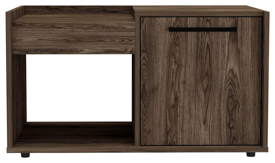 DEPOT E SHOP Ambar Coffee Table  One Open Shelf  One Door Cabinet ...   Contemporary   Coffee Tables   by BisonOffice  Houzz