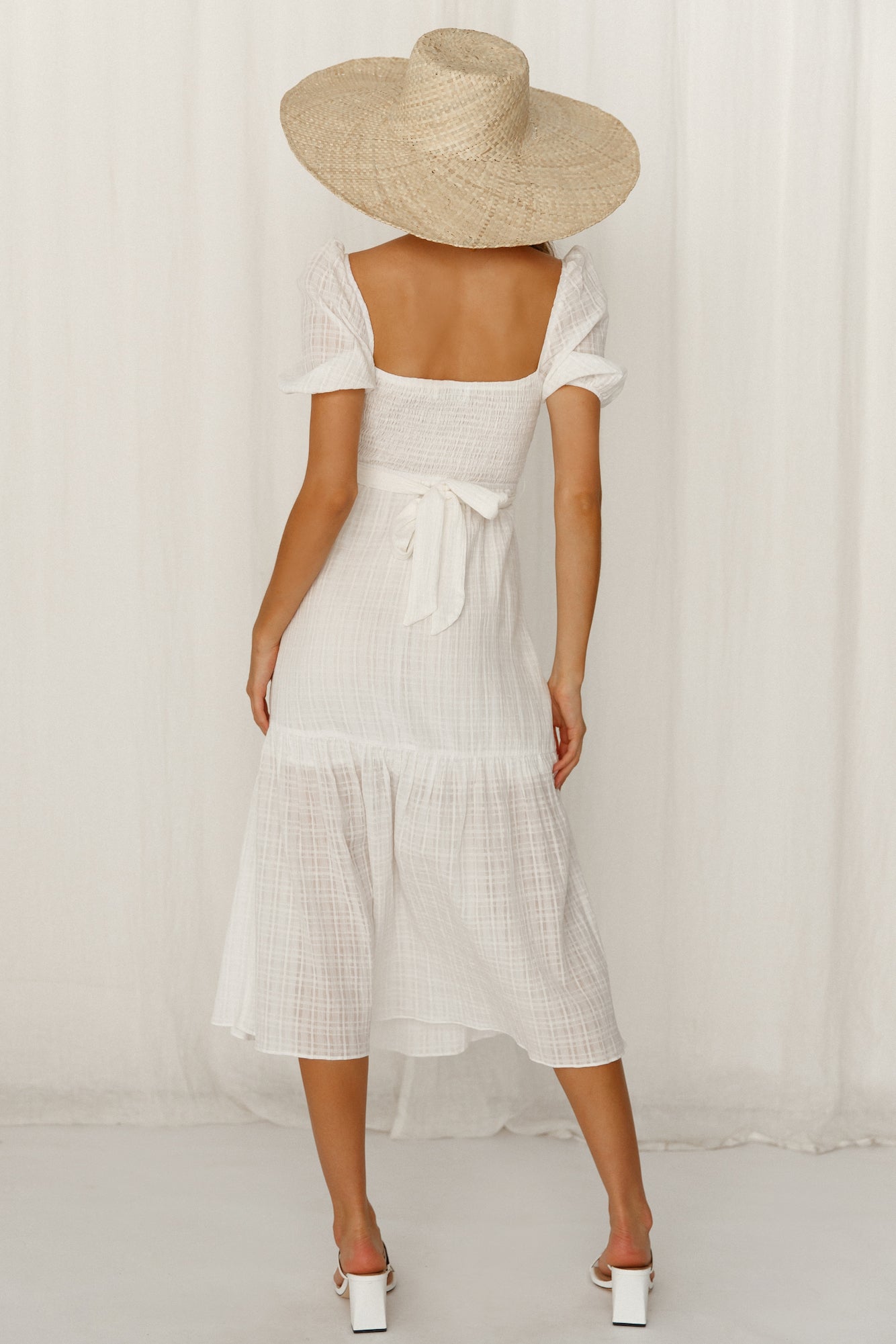 Do This My Way Midi Dress White