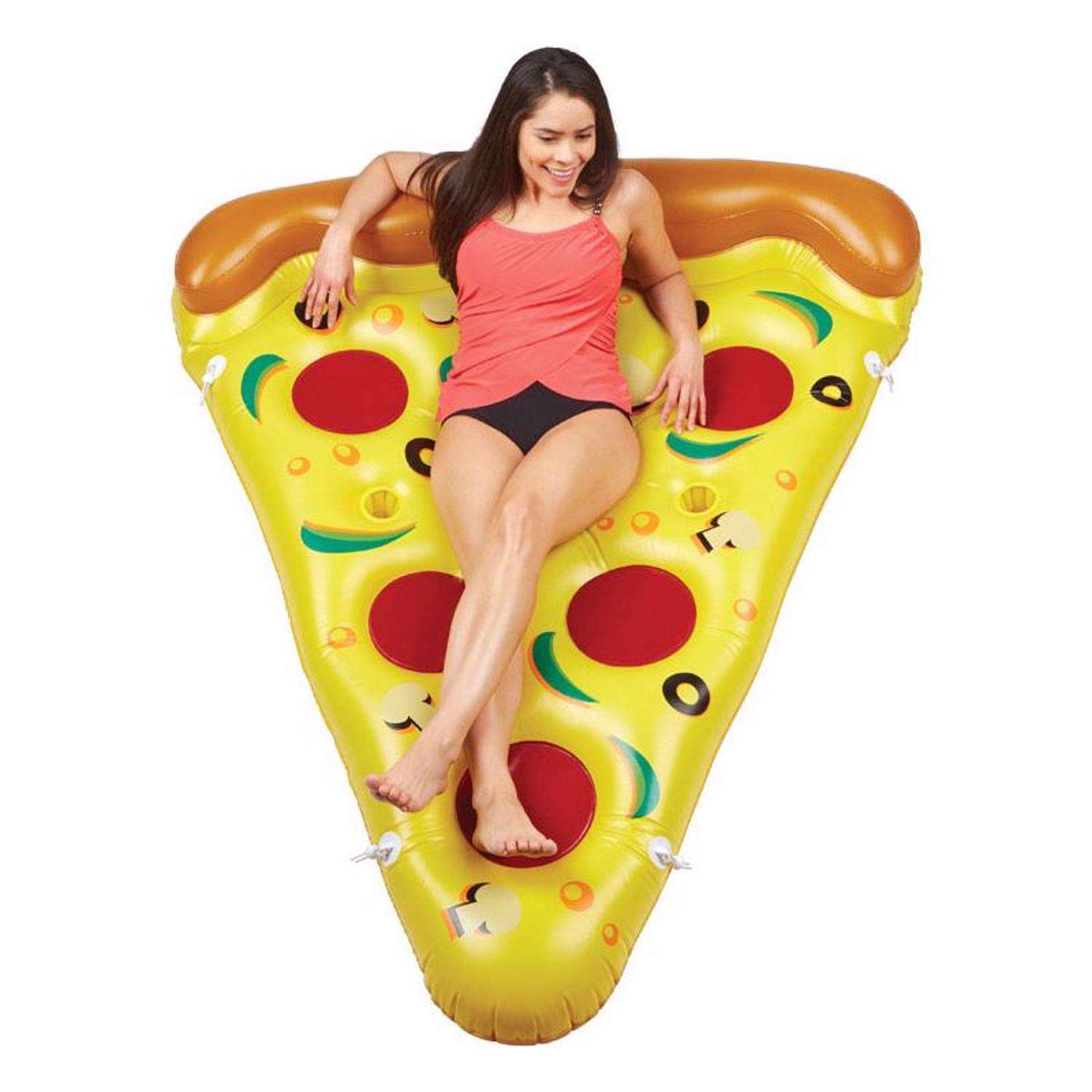 Swimline Multicolored Vinyl Inflatable Pizza Slice Pool Float