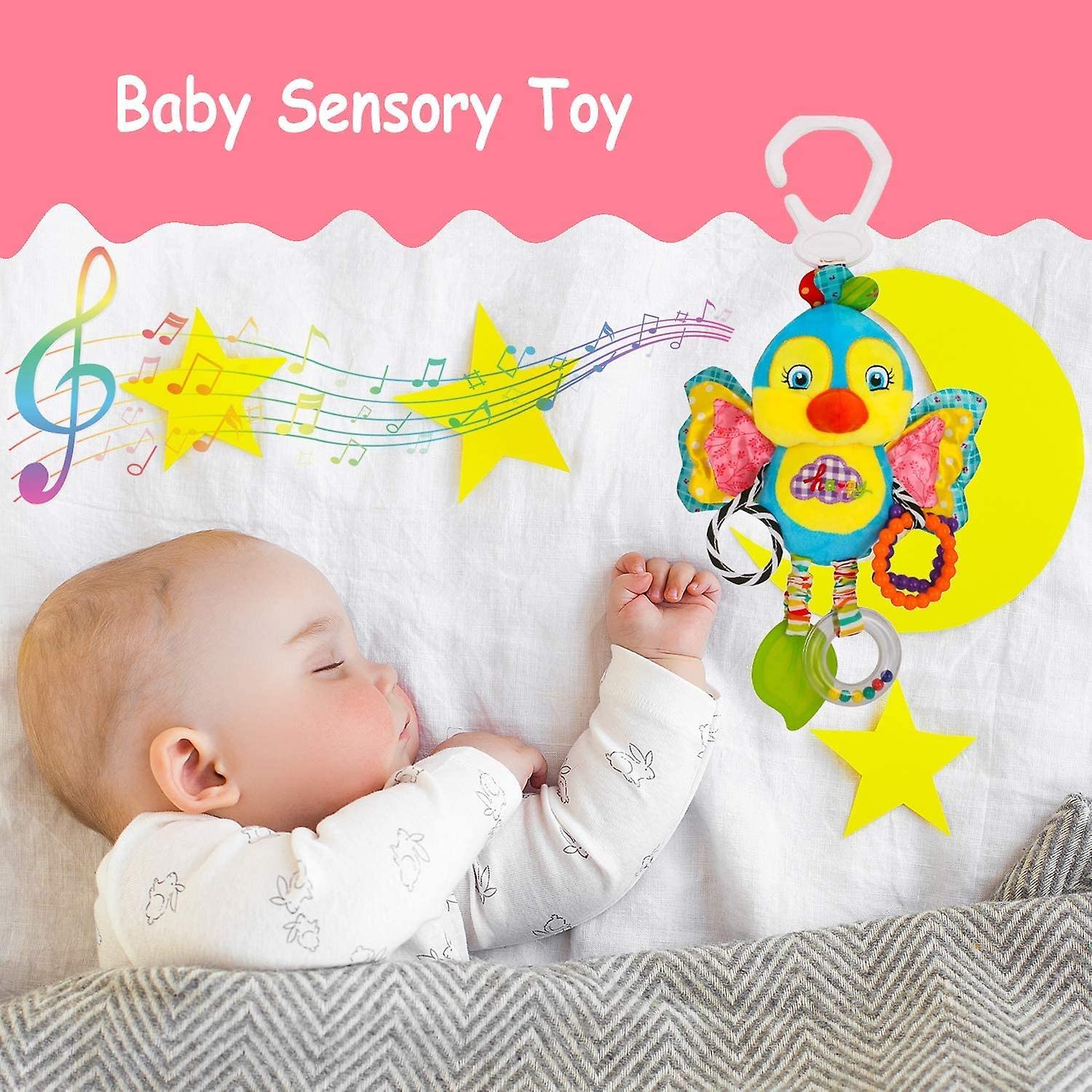 C Baby Toys 3-6 Months， Hanging Baby Toys， Stroller Toys Baby Rattles 0-12 Months For Baby Stroller Colorful Animal Bell Rattle For Infants Sensory To