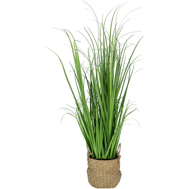 Artificial Onion Grass Plant In Basket