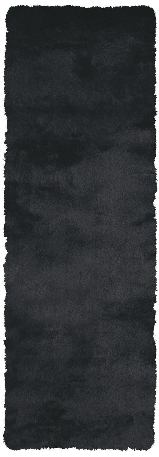 Freya Hand Tufted Noir Black Rug by BD Fine