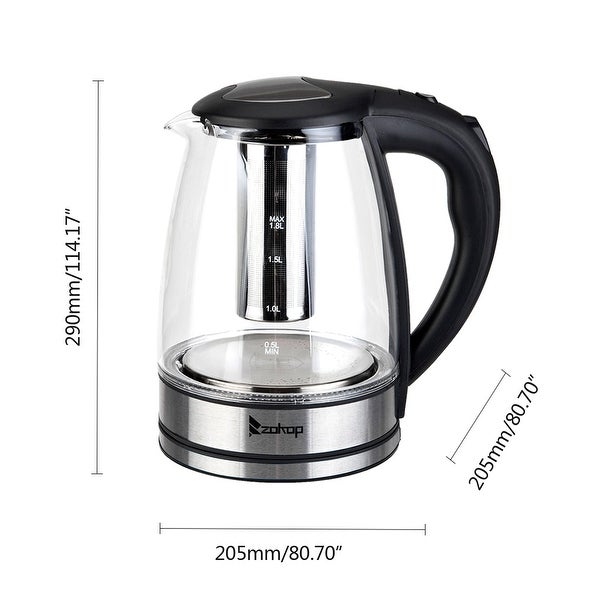 1500W 1.8L Electric Glass Kettle