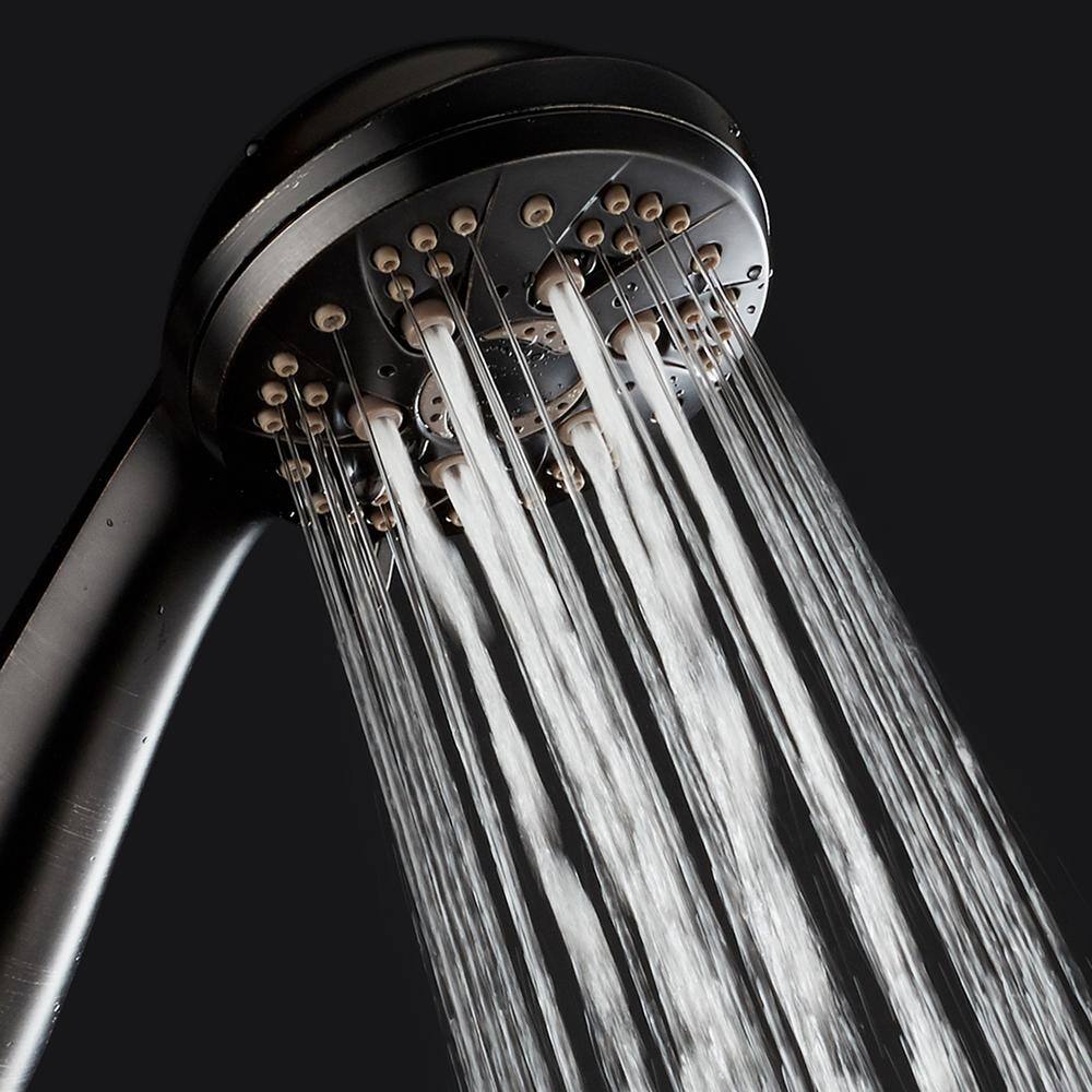 AquaDance 6-Spray 4 in. Single Wall Mount Body spray Handheld Shower Head in Oil Rubbed Bronze 9912