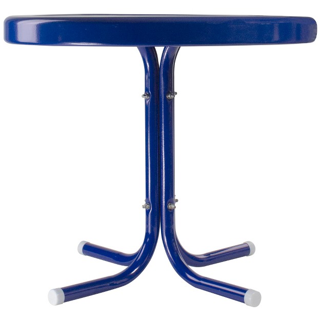 Outdoor Retro Tulip Side Table Blue