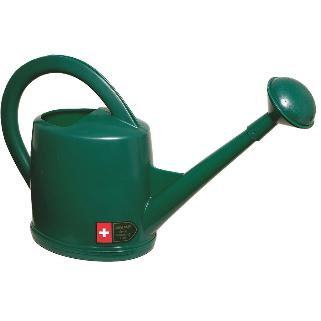 Heavy-Duty Plastic Watering Can with Plastic Rose， 1-3/4 gal.