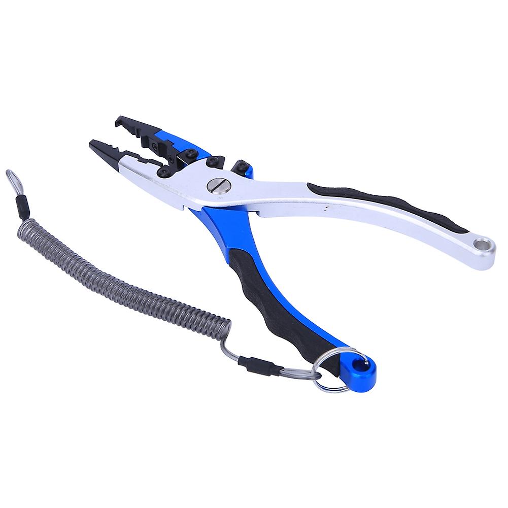 Aluminum Die Casting Fishing Cutting Pliers Non-slip Fishing Clamp Rubber Handle With Storage Bag