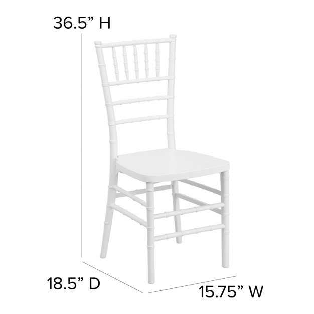 Emma And Oliver 2 Pack Premium Resin Stacking Chiavari Chair