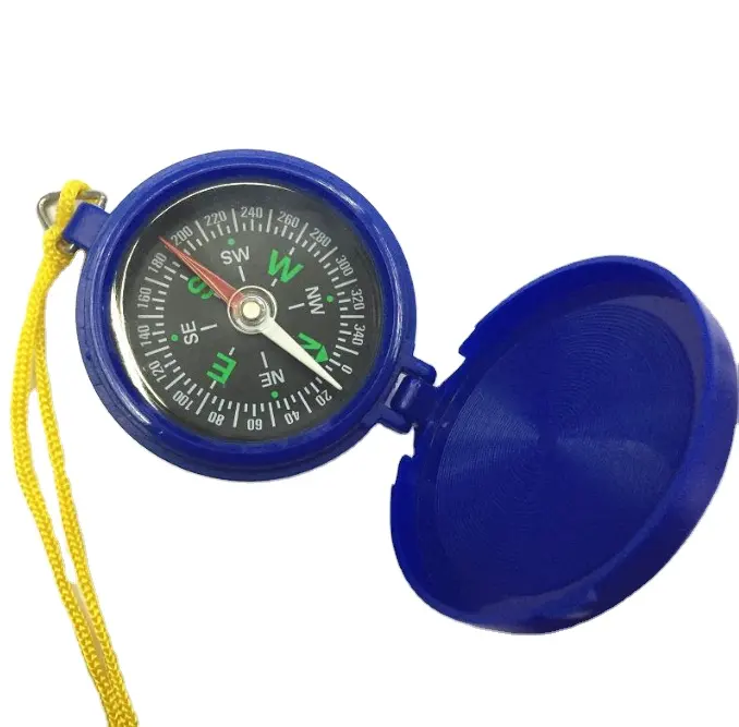 Light Clamshell Compass Lanyard Cheap Pocket Compass Gift for Son Precise Durable Drawing Hiking Camping Traveling