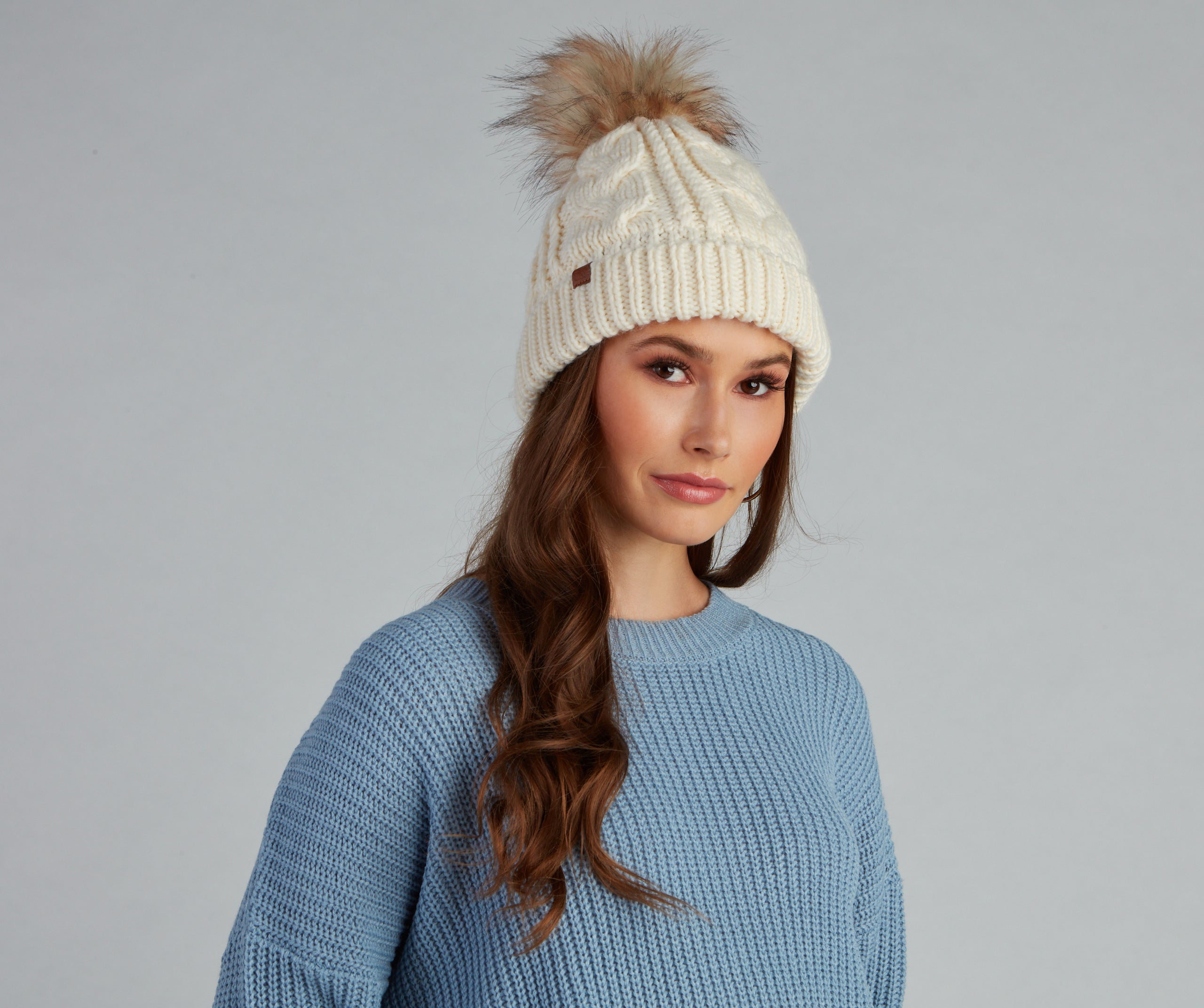 Bring The Chill Cable Knit Beanie