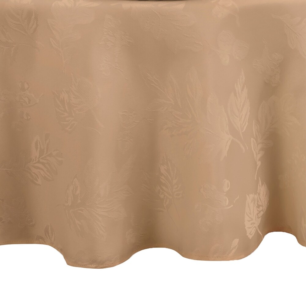 Elegant Woven Leaves Jacquard Damask Tablecloth