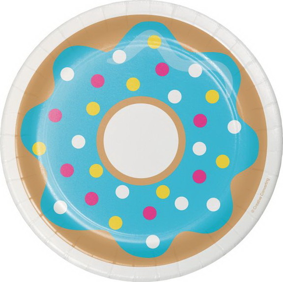 Creative Converting 322294 Donut Time Luncheon Pla...