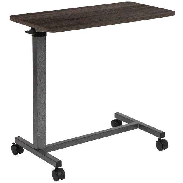 Emma And Oliver Adjustable Overbed Table With Wheels For Home And Hospital rolling Bedside Table