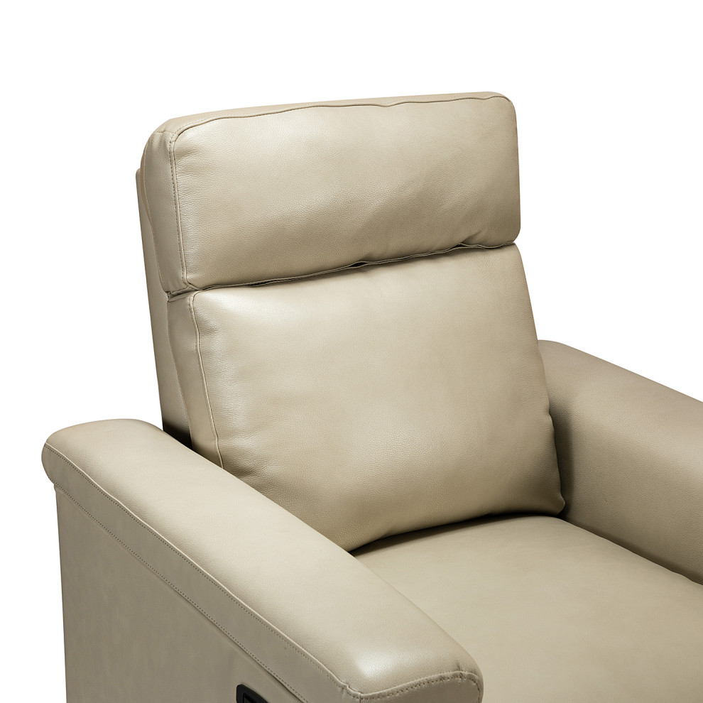 Paulina 36.02 quotW Genuine Leather Power Recliner   Contemporary   Recliner Chairs   by Karat Home  Houzz