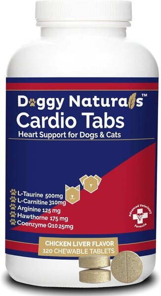 Pet Health Pharma Cardio Heart Health Chicken Flavored Tablets Supplements for Cats and Dogs， 120 count