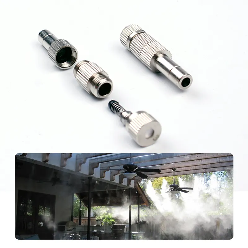 6mm Slip Lock  Mist Nozzle with filter quick connecting nozzle. mist cooling sprayer