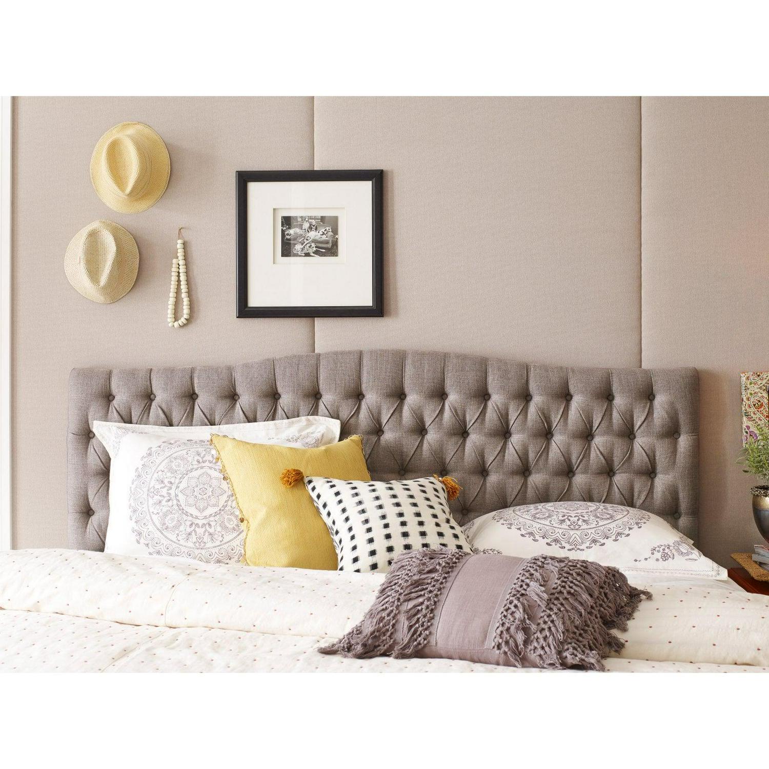 Elle Decor Tufted Upholstered Headboard