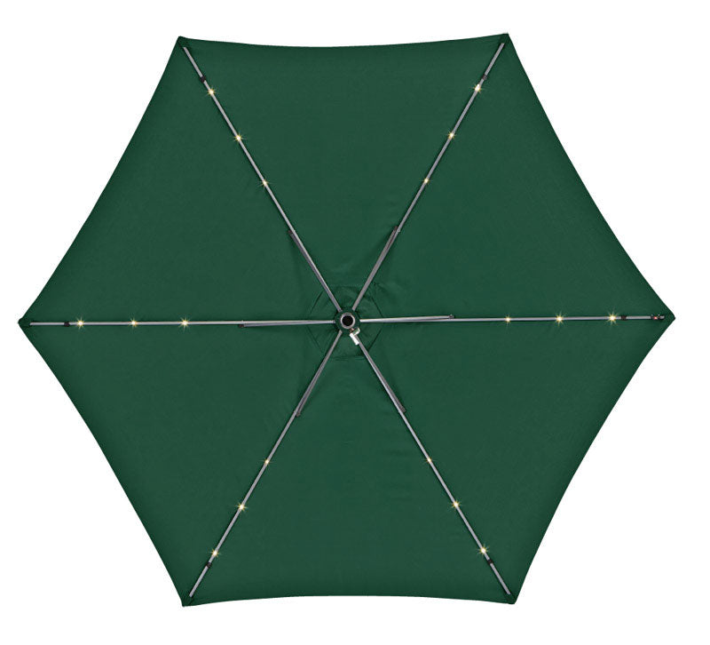 UMBRELLA SOLR HNTR GRN 9'