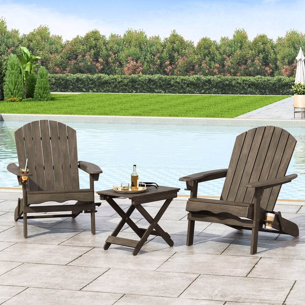 Bellwood Outdoor 2 seat Folding Acacia Chat Set by Christopher Knight Home