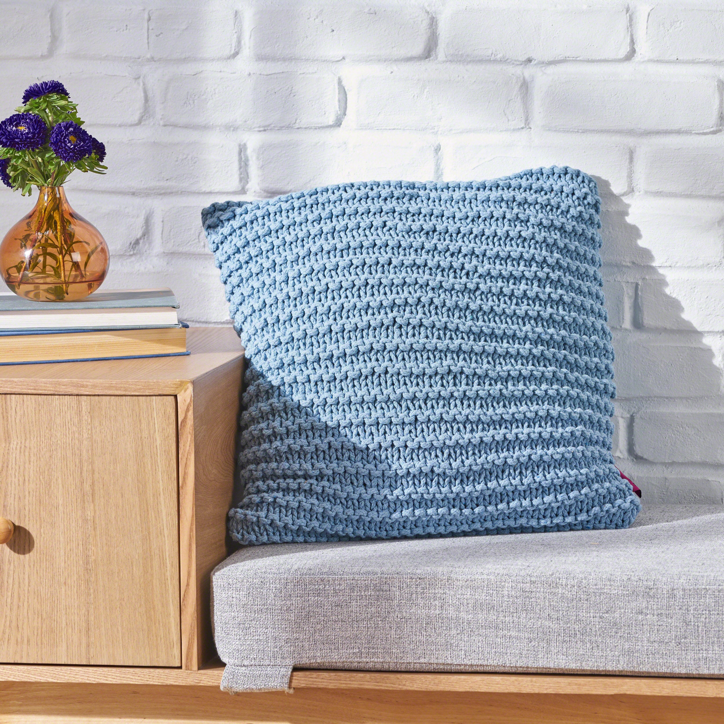 Tate Knitted Cotton Pillow