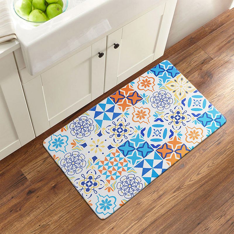 World Rug Gallery Geometric Tile Anti-Fatigue Mat