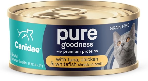 CANIDAE Adore Grain-Free Tuna， Chicken and Whitefish in Broth Canned Cat Food