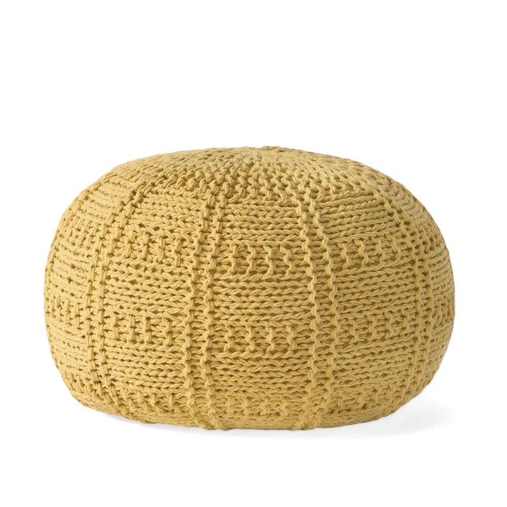 Yuny Handcrafted Modern Fabric Pouf by Christopher Knight Home