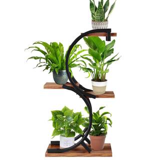 30 in. OutdoorIndoor Brown Metal Plant Stand TG07-KJ002