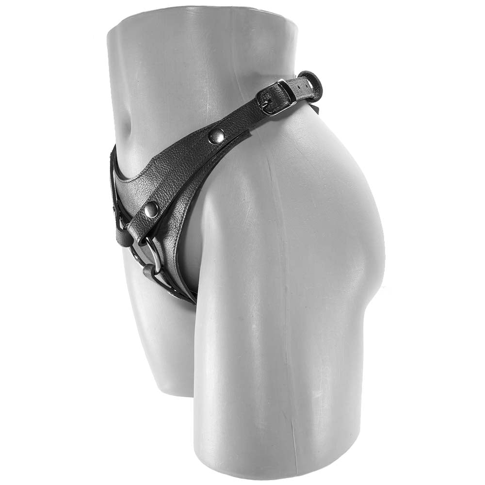 Leather Dildo Harness in Black