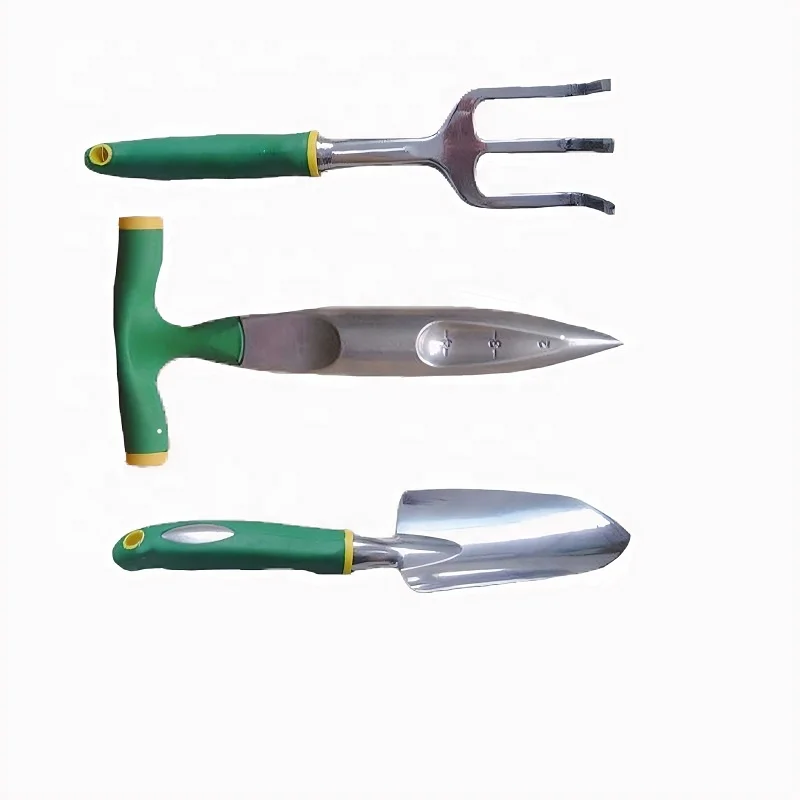 3 Pcs Gardening Tools Set Garden Tools with Ergonomic Handle Trowel Fork Cultivator Set