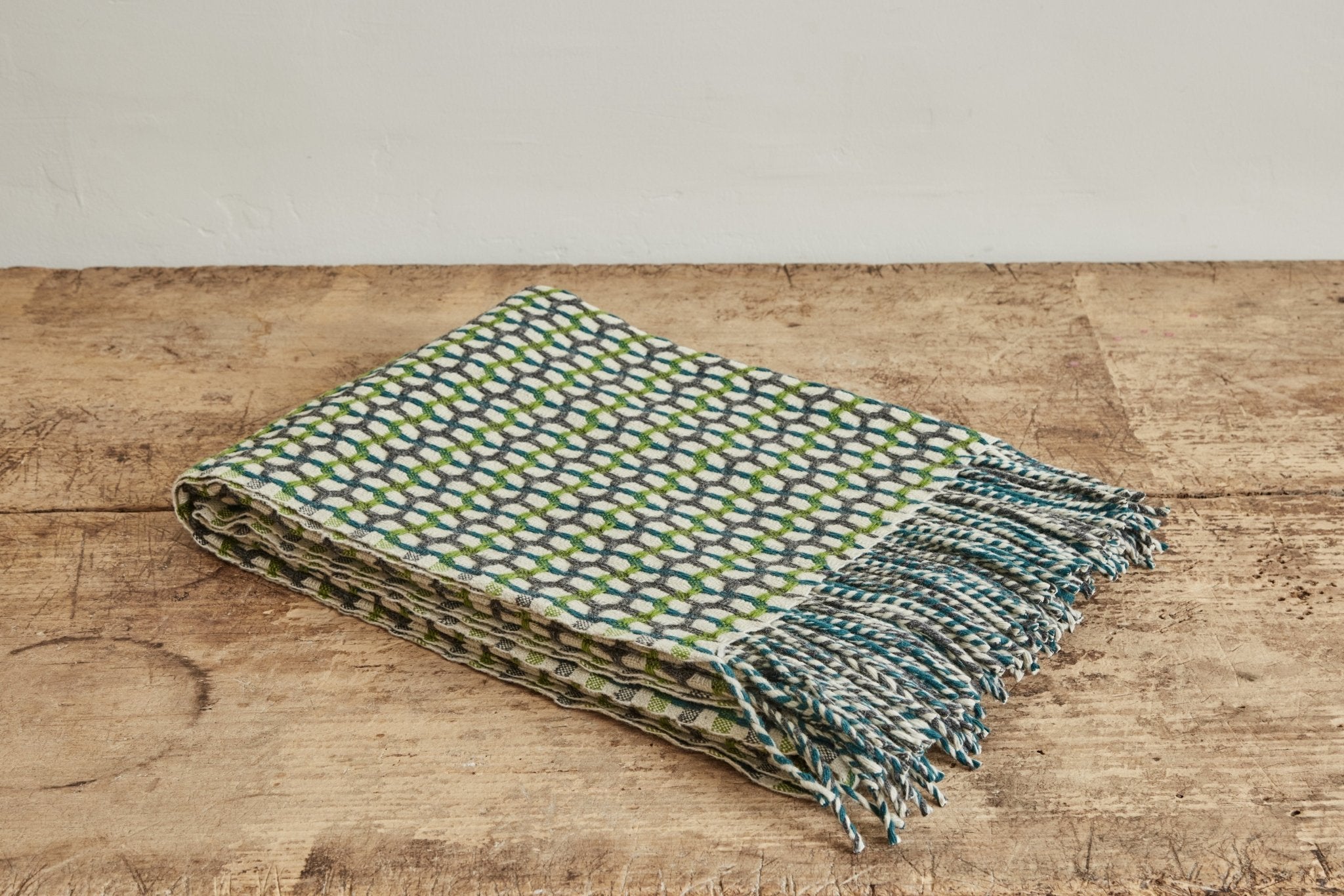 Wool Multi Maze Throw Blanket