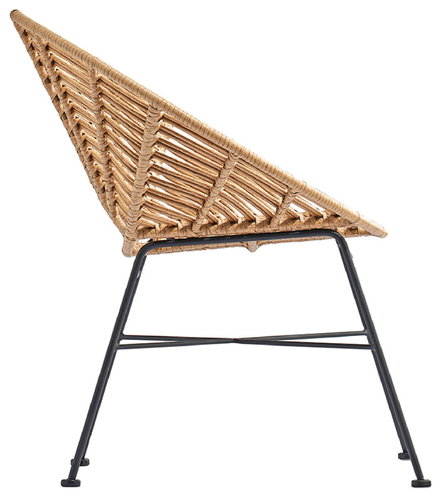 Rattan Patio Round Chair   Tropical   Outdoor Lounge Chairs   by Zentique  Inc.  Houzz