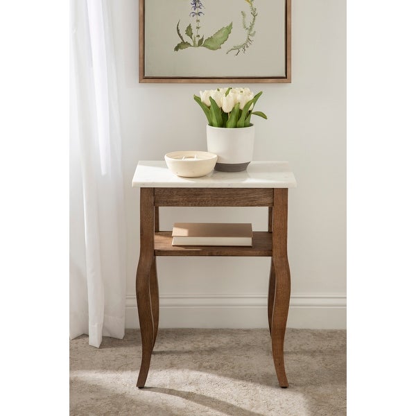 Kate and Laurel Lillian Wood Side Table - 18x12x24