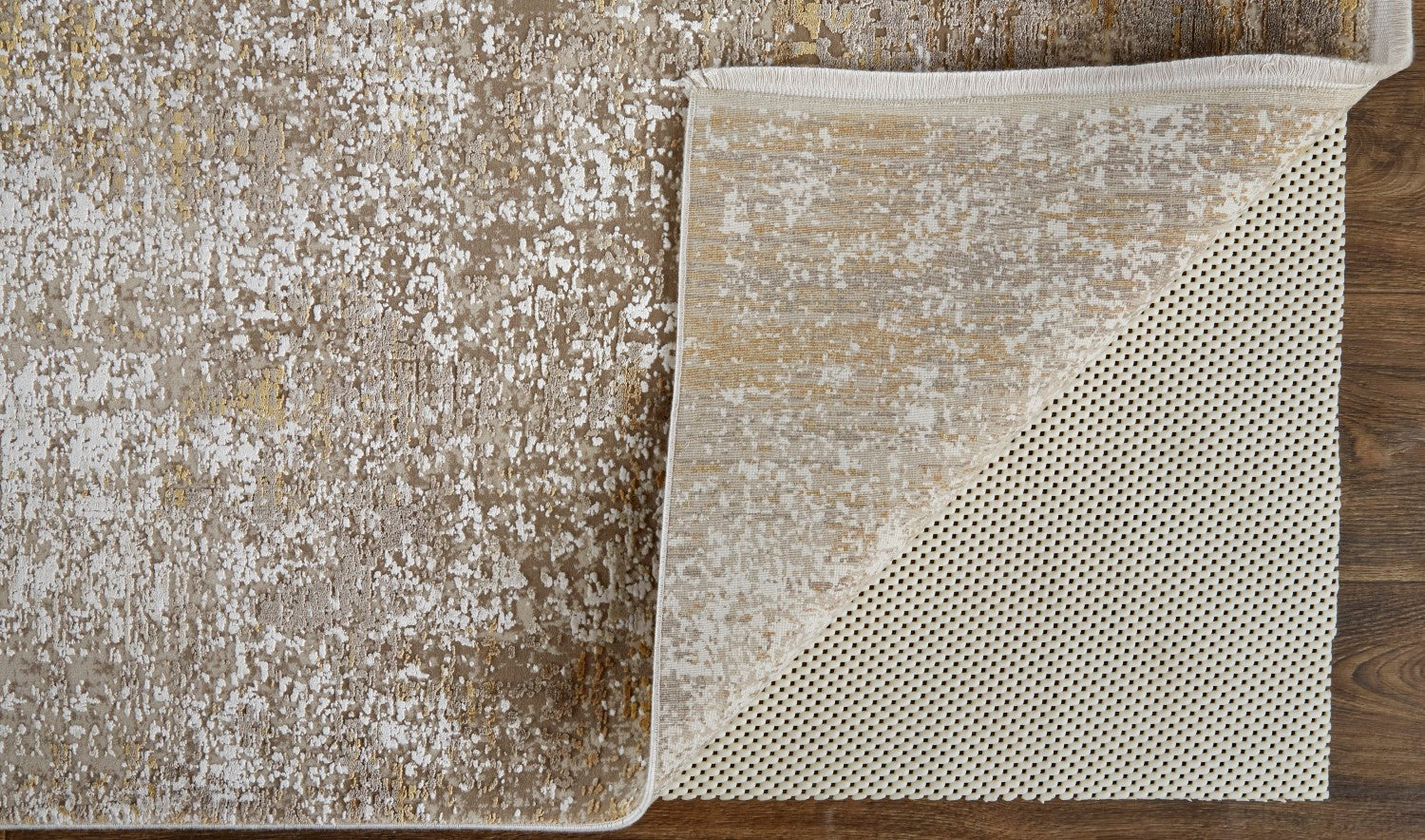 Lindstra Abstract Taupe/Gold/Ivory Rug