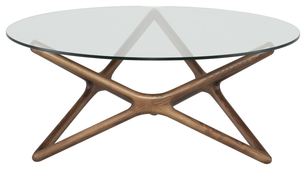 Star Walnut Wood Coffee Table  HGEM821   Midcentury   Coffee Tables   by Kolibri Decor  Houzz