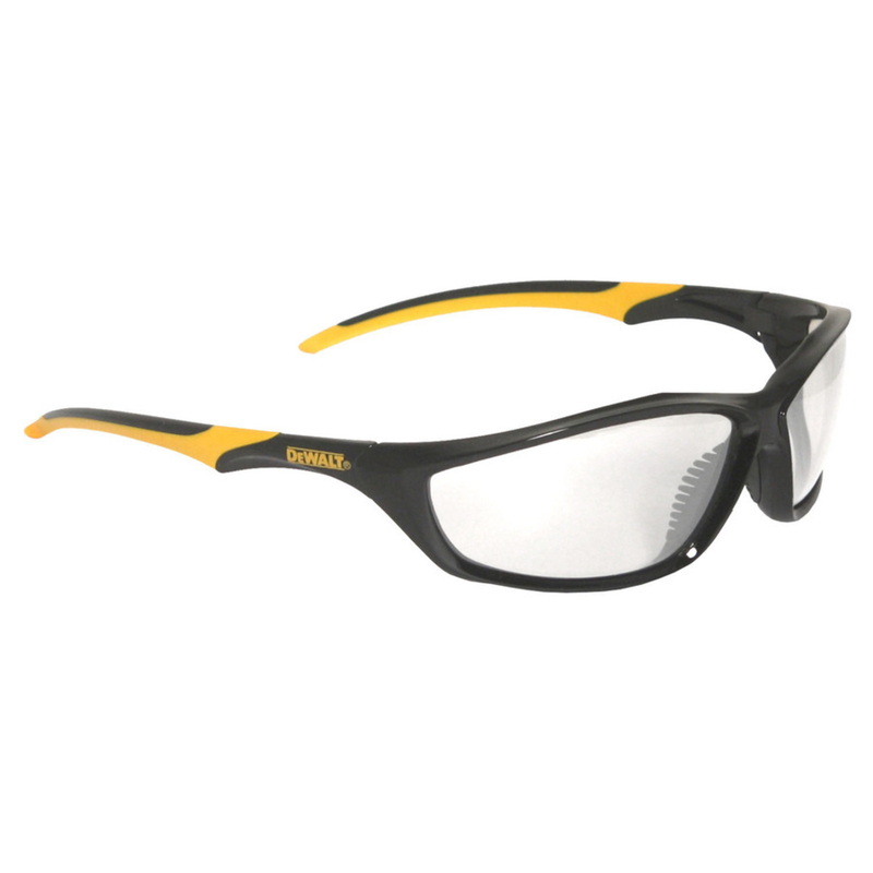 DW Router Anti-Fog Safety Glasses Clear Lens Black/Yellow Frame 1 pc