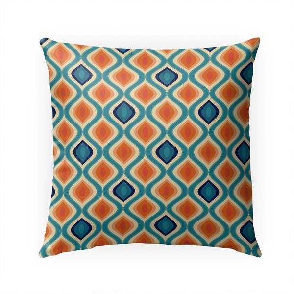 YE ORANGE AND BLUE Indoor|Outdoor Pillow By Kavka Designs - 18X18