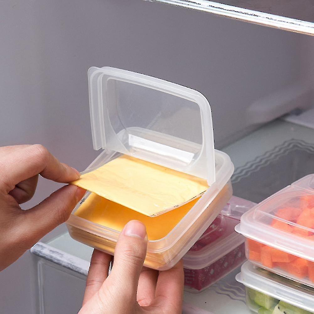 2pcs Butter Cheese Storage Box Portable Refrigerator Fruit Vegetable Fresh-keeping Organizer Box Tra