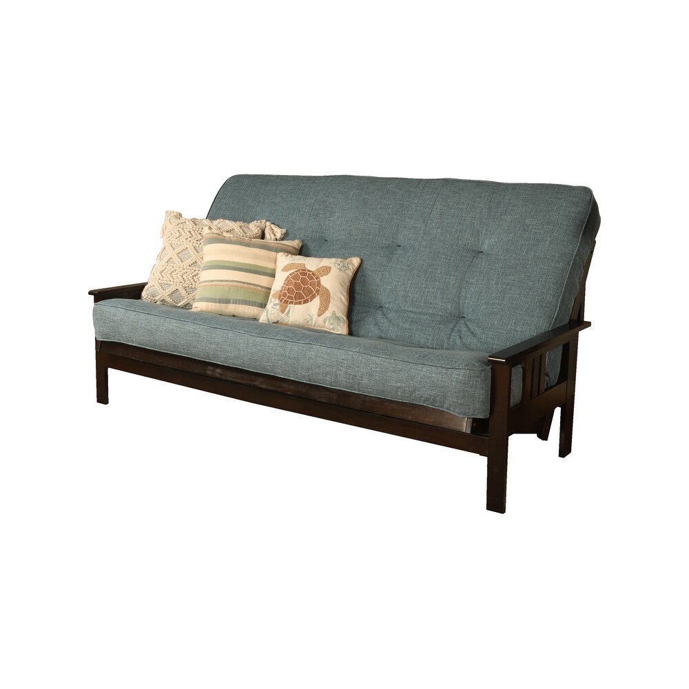 Somette Monterey Queen size Futon Set in Espresso Finish with Linen Mattress