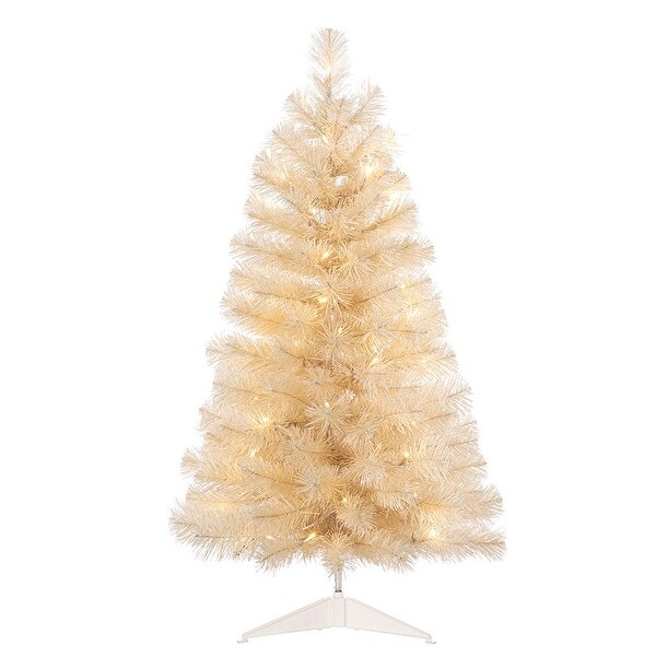 Kurt Adler 3Foot Prelit LED Twinkle Cream Colored Tree