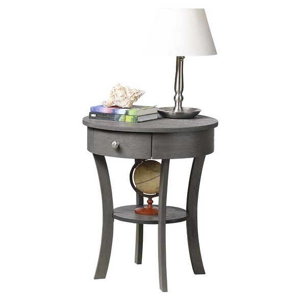 Copper Grove Round End Table with Drawer