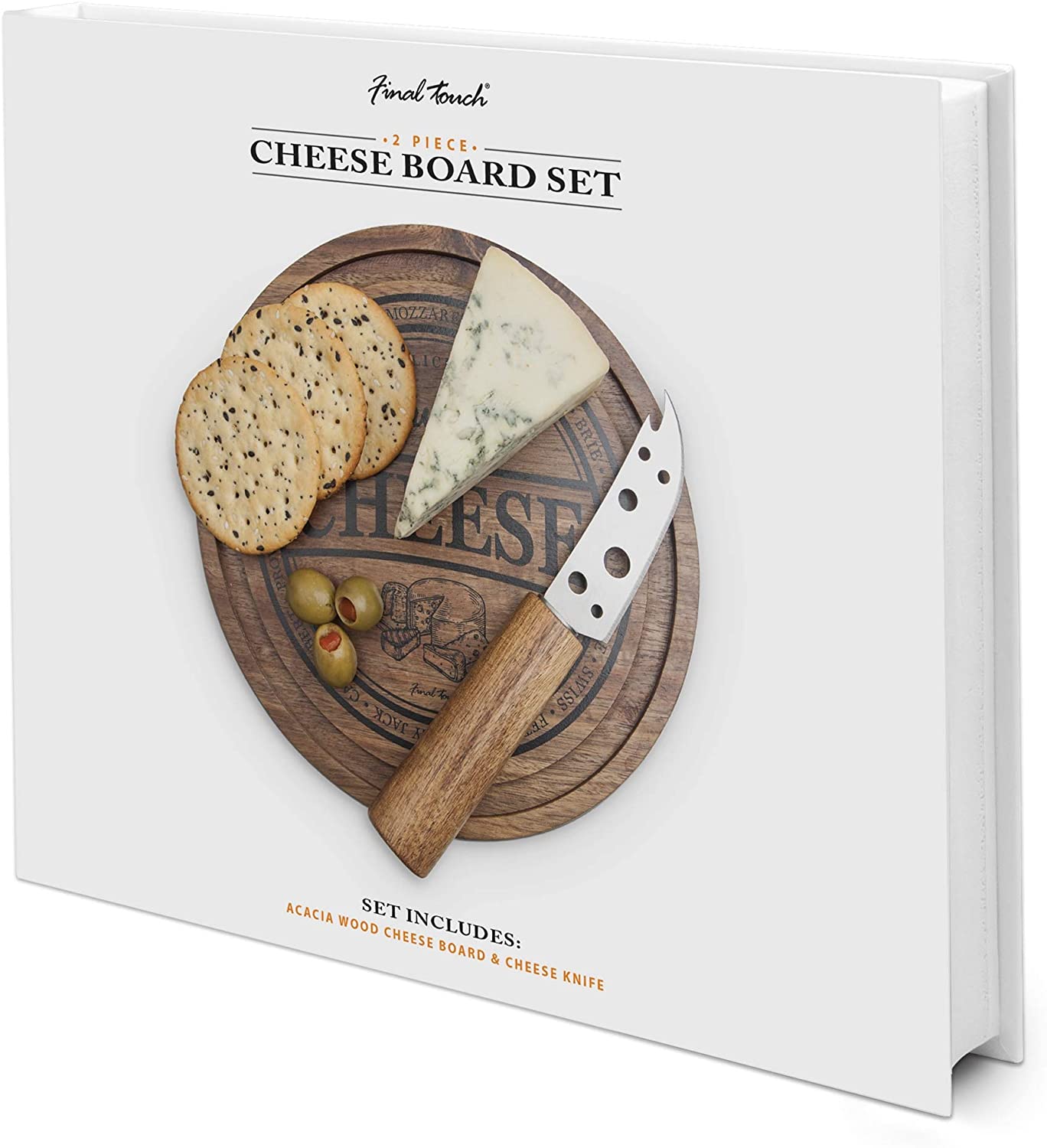 Final Touch 2 Piece Cheese Board Set