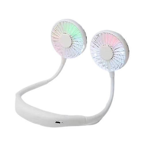 Hanging Neck Small Fan With Led Lights